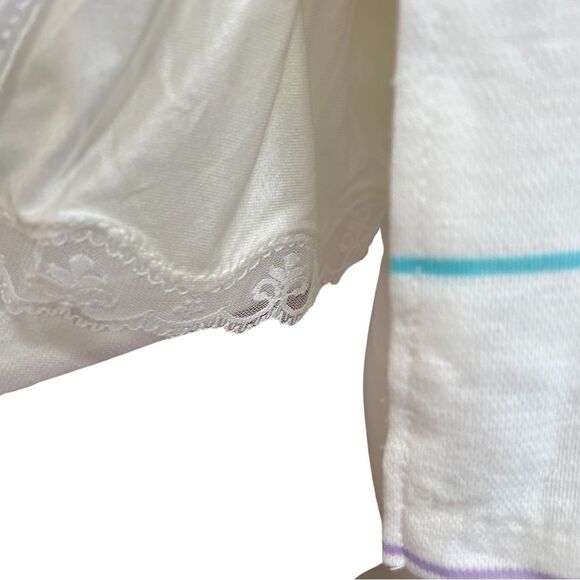 Vintage 1970s Handmade One of a Kind Rainbow Stripe Cinch Waist Polo Midi Dress - Picture 11 of 15